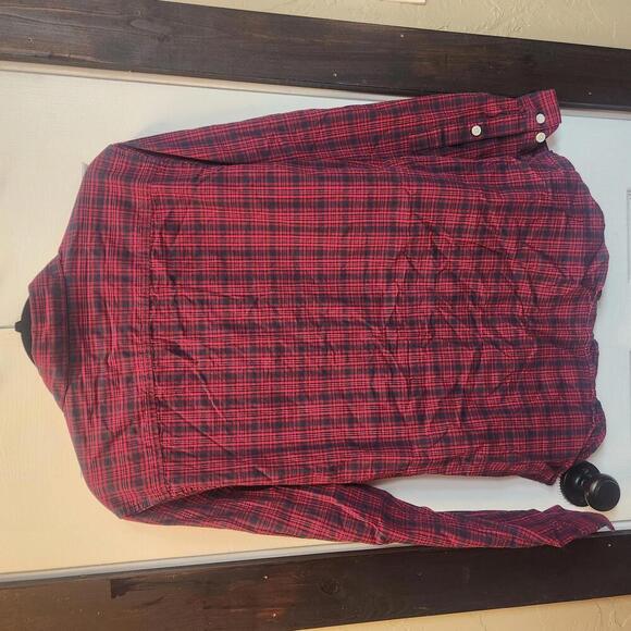 Columbia Men's Red/Blue Plaid Button-Up Shirt Size Medium - Picture 6 of 9